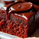 Dr. Pepper Texas Sheet Cake on a plate