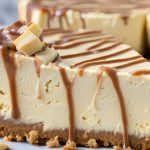 White Chocolate Peanut Butter Blondie Cheesecake on a plate