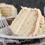 White German Chocolate Cake Recipe on a plate