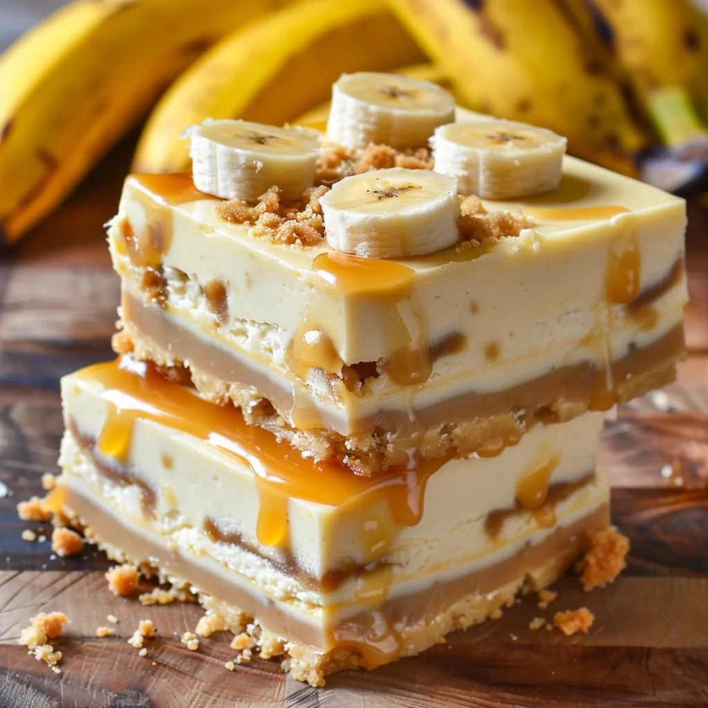Banana Cream Cheesecake Bars Recipe