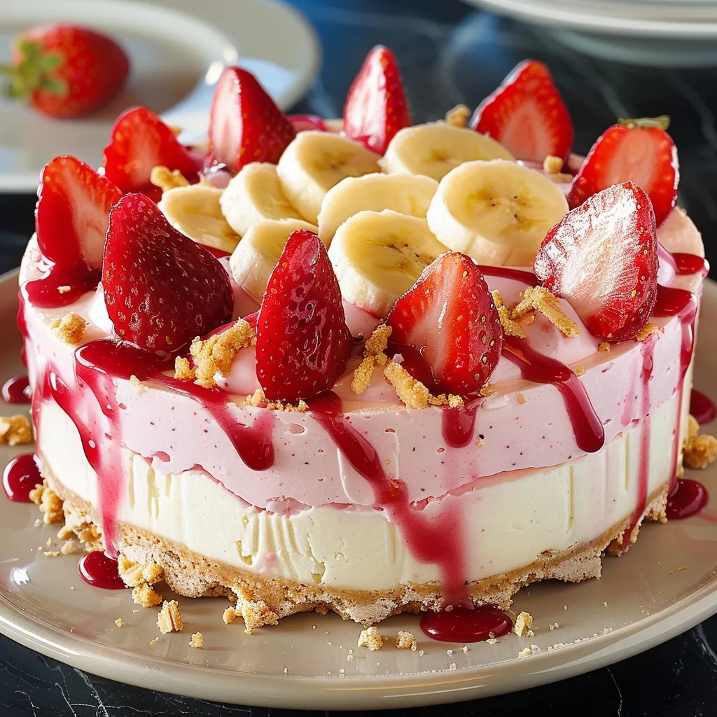 Banana Strawberry Cheesecake