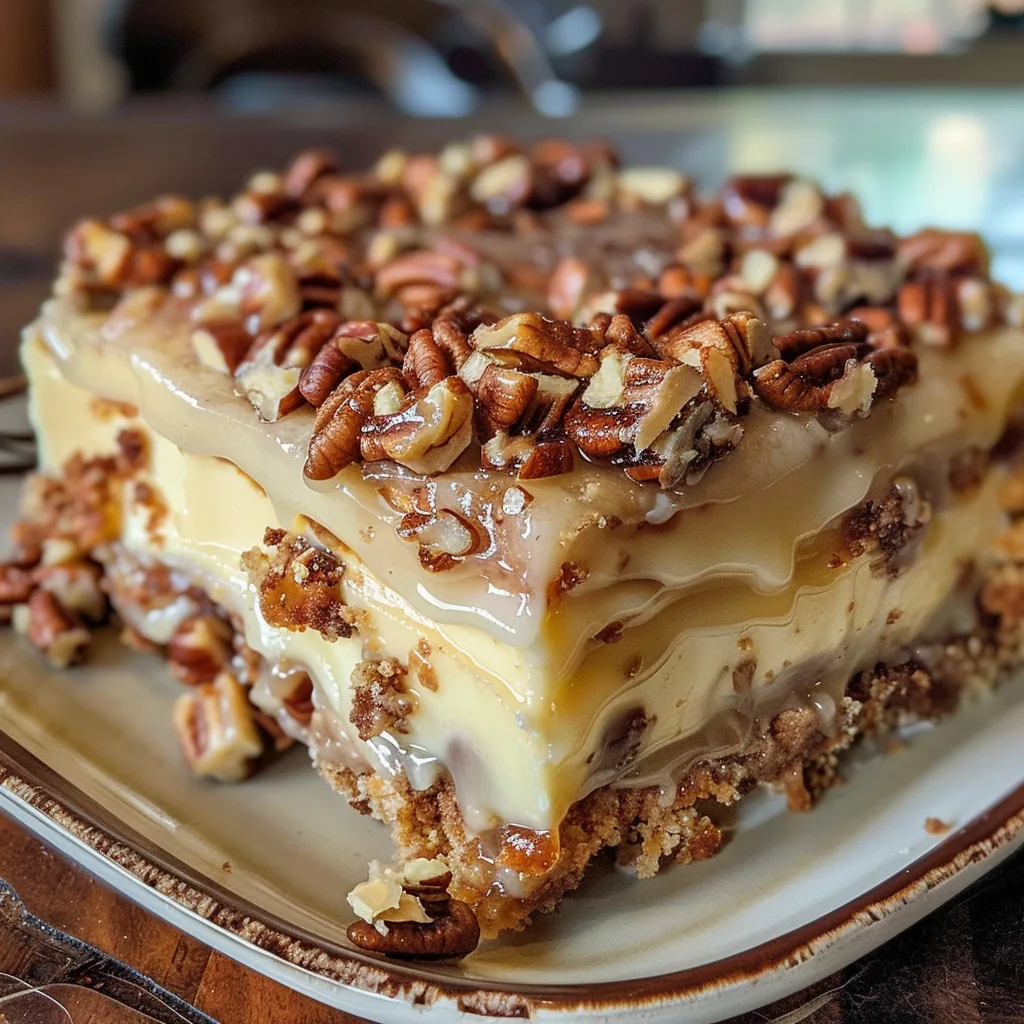 Butter Pecan Praline Poke Cake