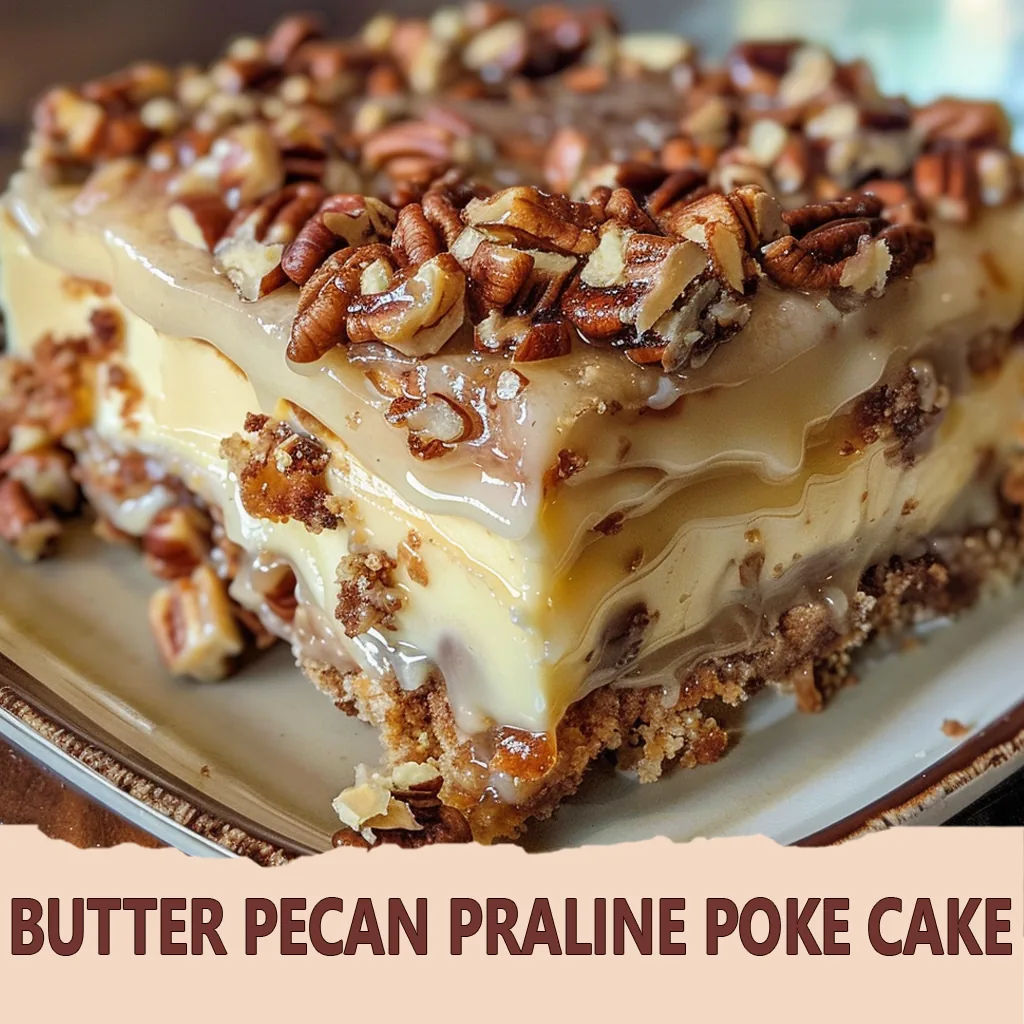 Butter Pecan Praline Poke Cake