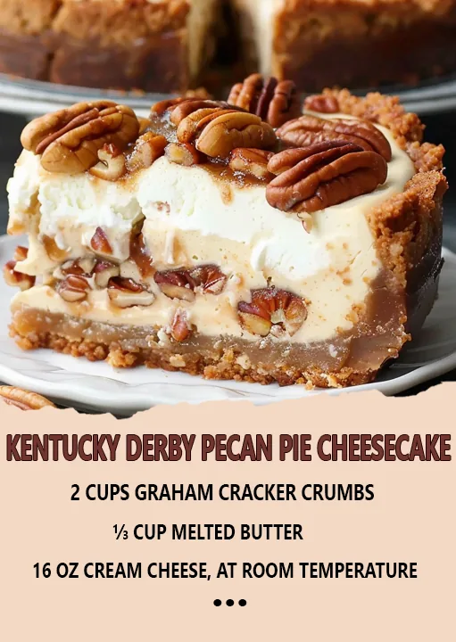 Kentucky Derby Pecan Pie Cheesecake