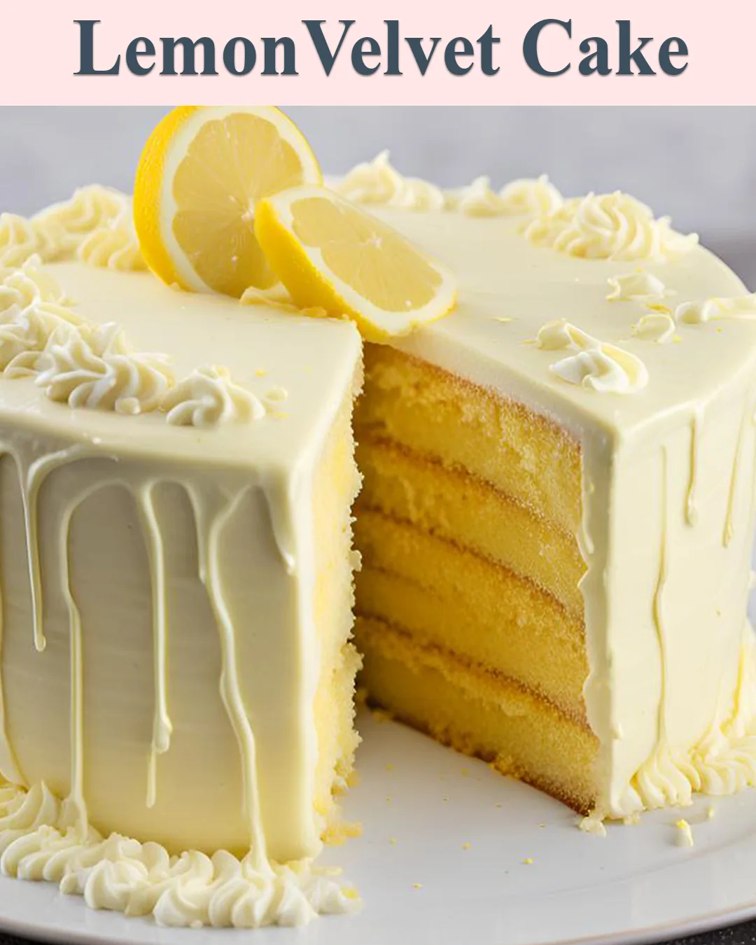 Lemon Velvet Cake Recipe