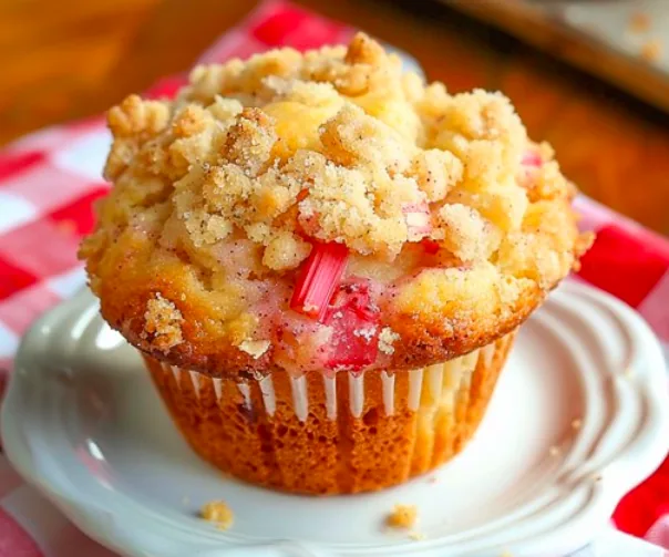 Rhubarb Streusel Muffins