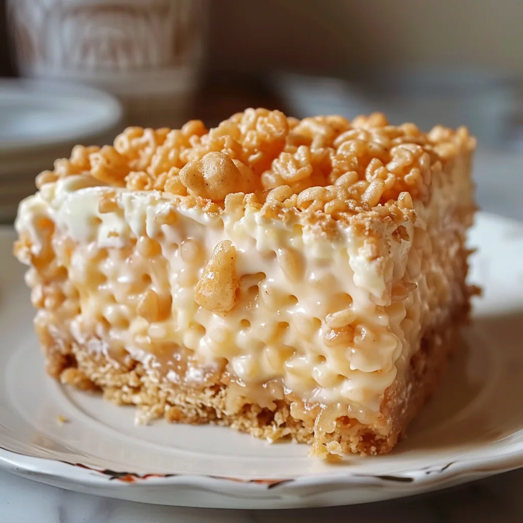 Rice Krispy Treat No-Bake Cheesecake
