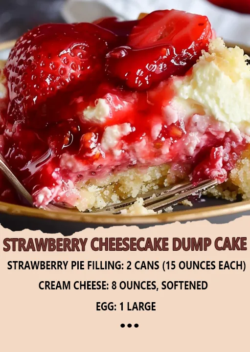 Strawberry Cheesecake Dump Cake