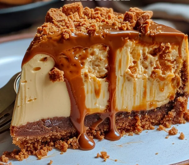 Salted Caramel Biscoff Cheesecake
