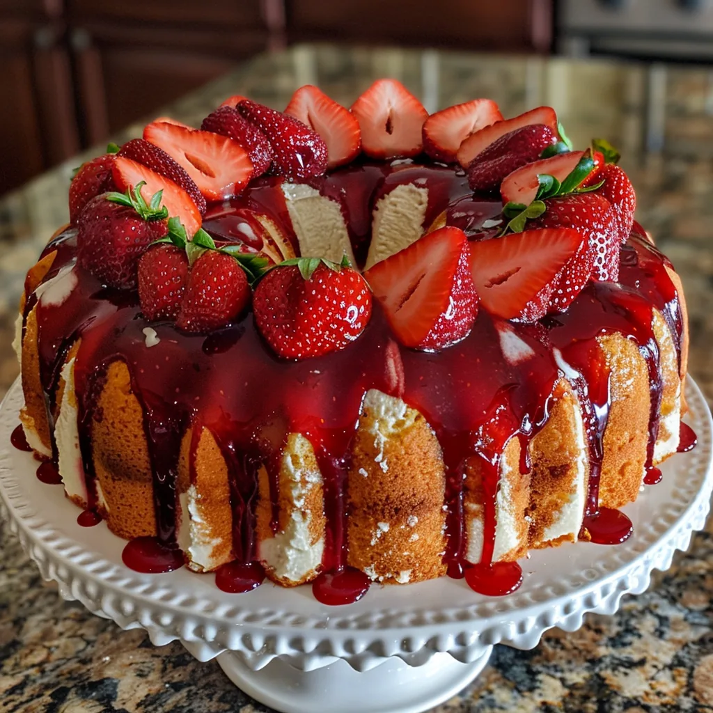 Strawberry Cream Cheese Pound Cake