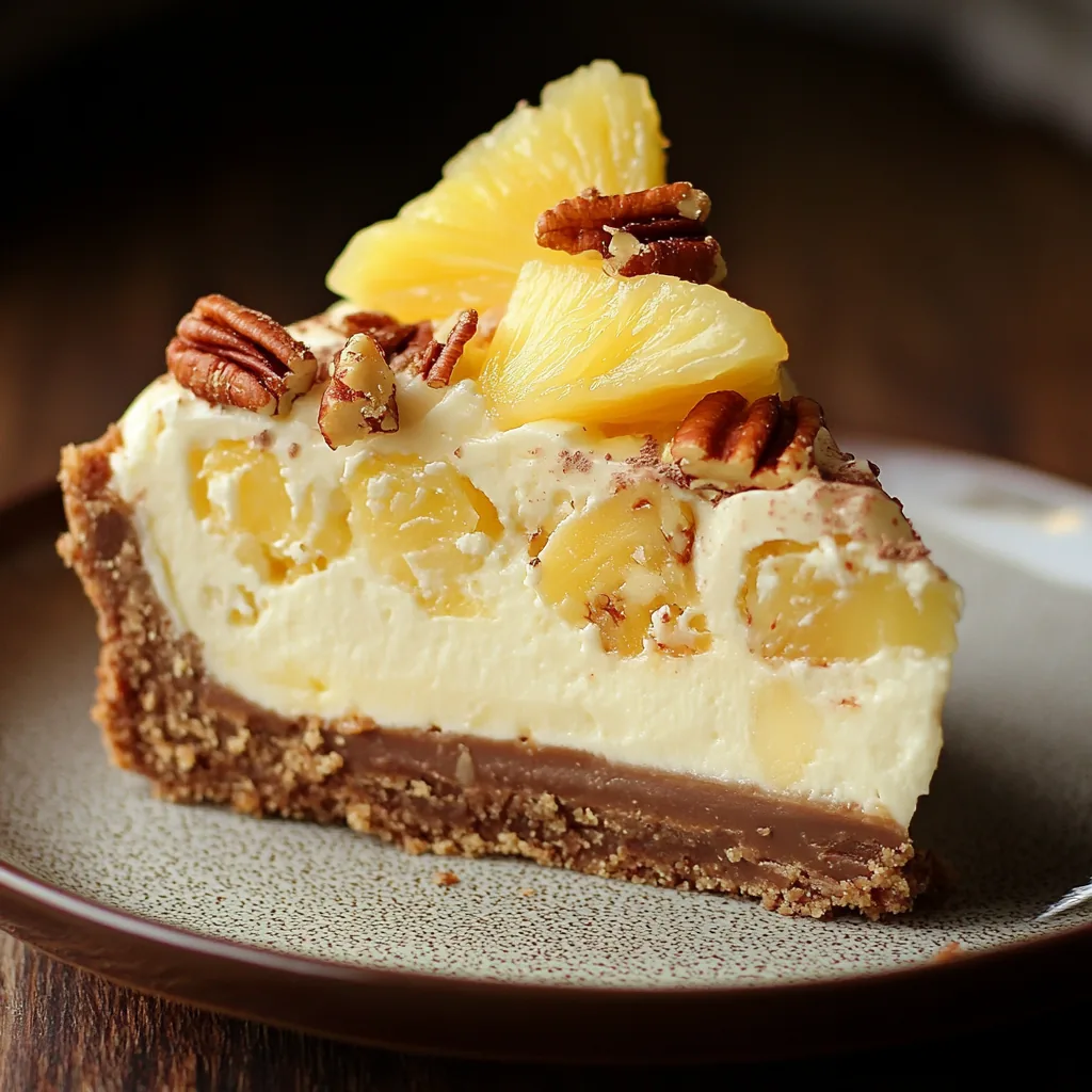 White Chocolate Pineapple Pecan Cheesecake