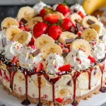 Heavenly No-Bake Banana Split Cheesecake