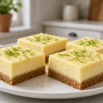 Key lime bars with a graham crust