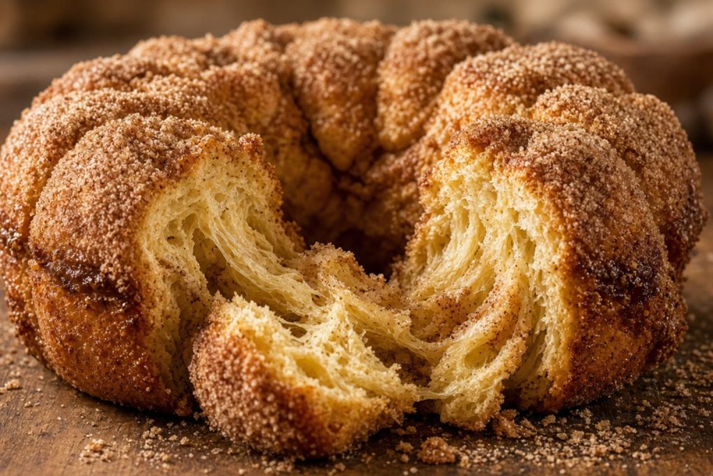 Pull-apart monkey bread with cinnamon sugar