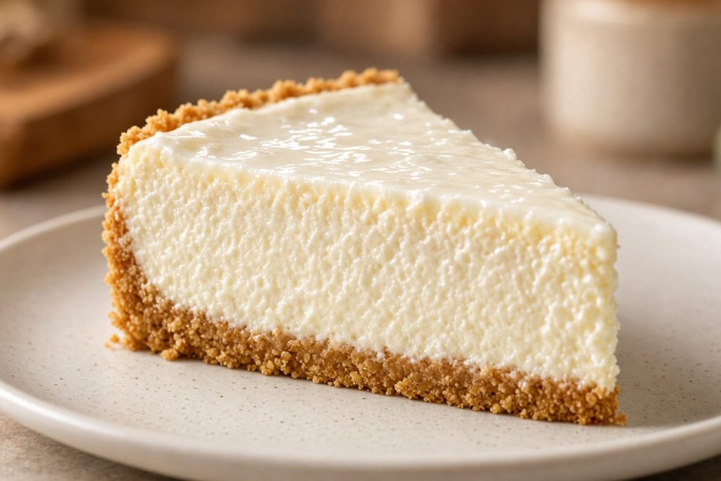 No-bake cheesecake with a graham crust