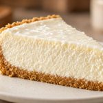 No-bake cheesecake with a graham crust