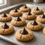 Peanut butter blossoms with chocolate kisses