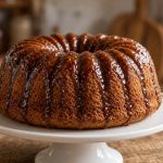Rum bundt cake with a glossy soak