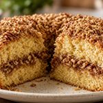 Bundt cake with a cinnamon pecan ribbon