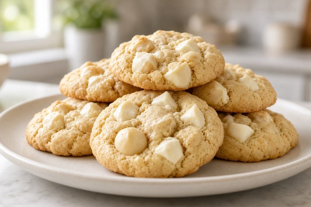 White chocolate macadamia nut cookies